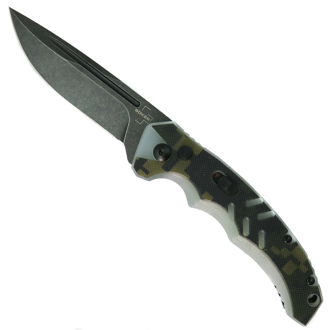 Boker Plus Exclusive Digi Camo Intention II Auto Knife, Dark Stonewash Blade 1 Boker Plus Exclusive Digi Camo Intention II Auto Knife, Dark Stonewash Blade