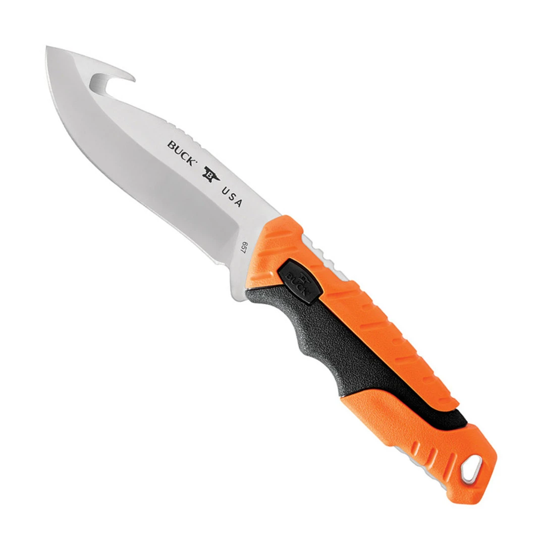 Buck Knives Buck Pursuit Pro Large Fixed Guthook Black/Orange Knife 1 Buck Knives Buck Pursuit Pro Large Fixed Guthook Black/Orange Knife