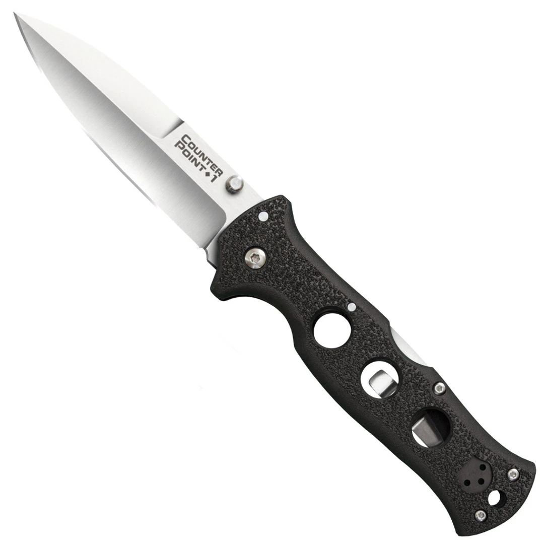 Cold Steel Counter Point I Folder Knife, Satin Blade 1 Cold Steel Counter Point I Folder Knife, Satin Blade