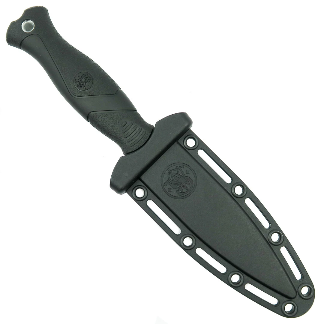 Smith & Wesson HRT Black Fixed Blade 5.5" Boot Knife, Black Blade 2 Smith & Wesson HRT Black Fixed Blade 5.5" Boot Knife, Black Blade - Image 2