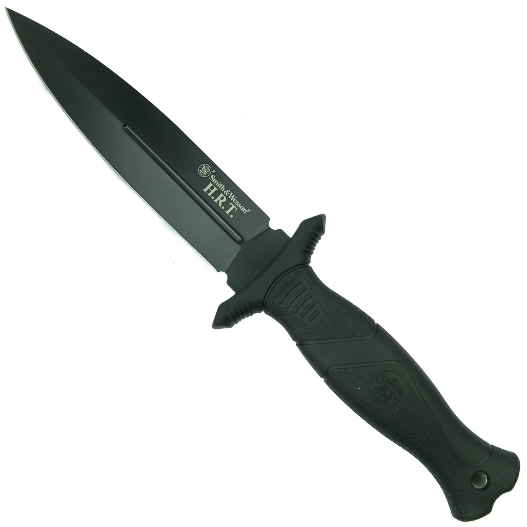 Smith & Wesson HRT Black Fixed Blade 5.5" Boot Knife, Black Blade 1 Smith & Wesson HRT Black Fixed Blade 5.5" Boot Knife, Black Blade