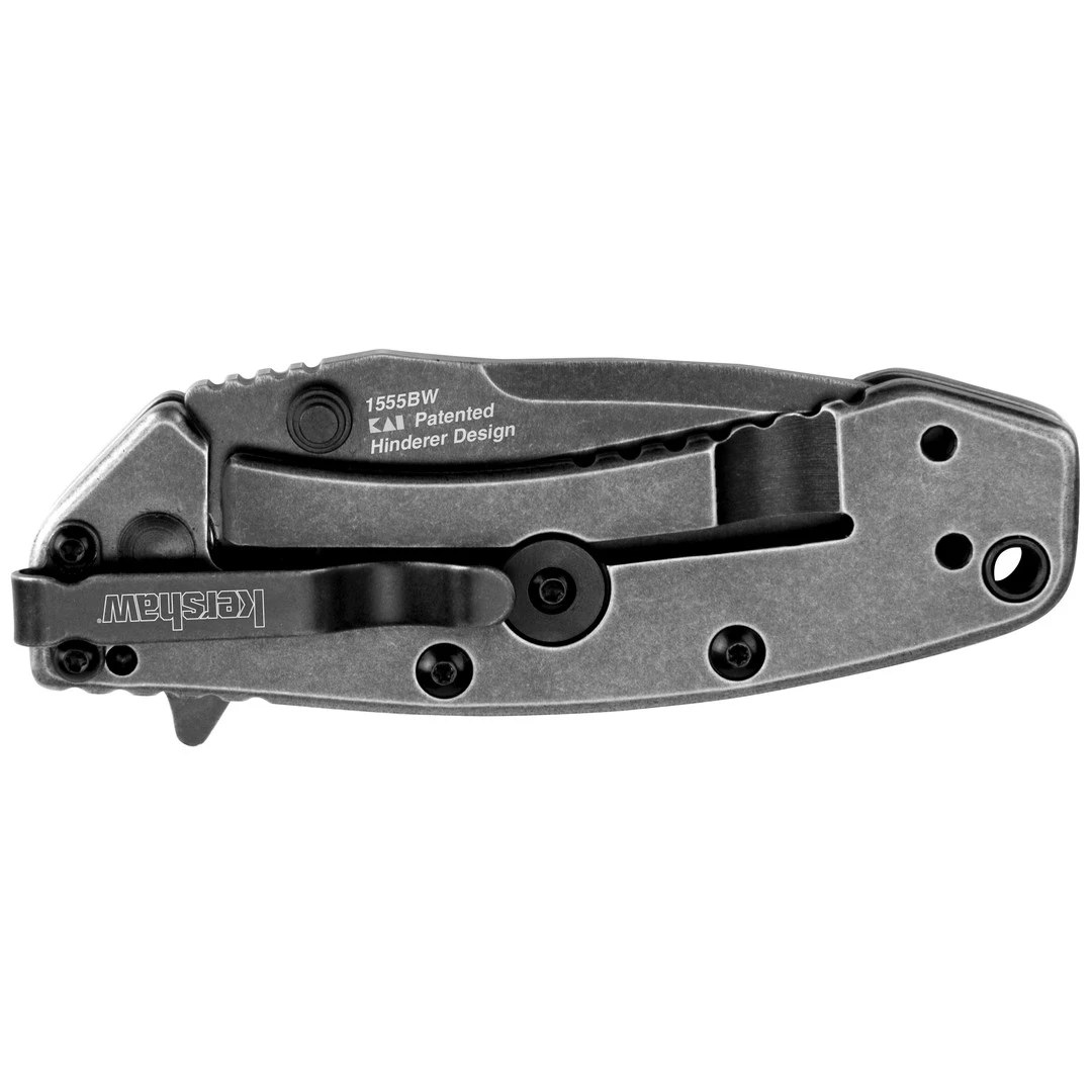 Kershaw BlackWash Cryo Spring Assist Knife, Drop Blade, 1555BW 2 Kershaw BlackWash Cryo Spring Assist Knife, Drop Blade, 1555BW - Image 2