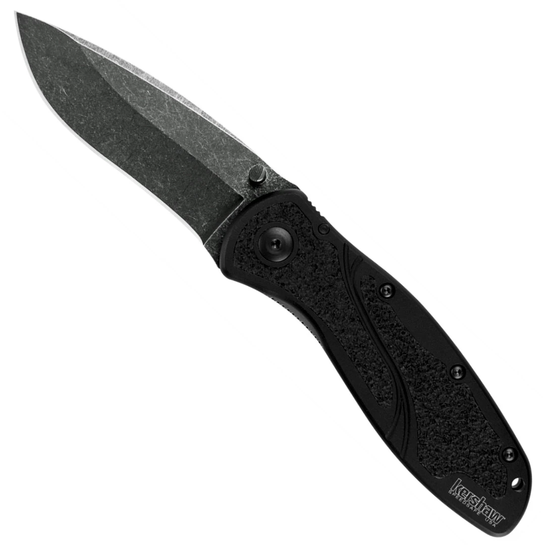 Kershaw BlackWash Blur Spring Assisted Knife, 1670BW 1 Kershaw BlackWash Blur Spring Assisted Knife, 1670BW