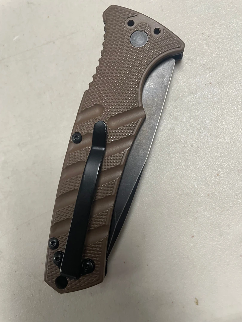 Boker SCRATCH & DENT Plus Coyote Brown Strike Auto, D2 Black Stonewash Blade 3 Boker SCRATCH & DENT Plus Coyote Brown Strike Auto, D2 Black Stonewash Blade - Image 3