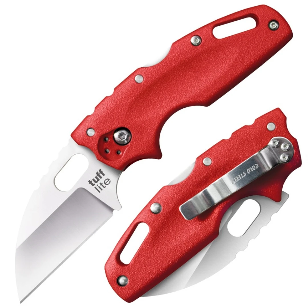 Cold Steel Red Tuff Lite Folder Knife, Satin Blade 2 Cold Steel Red Tuff Lite Folder Knife, Satin Blade - Image 2