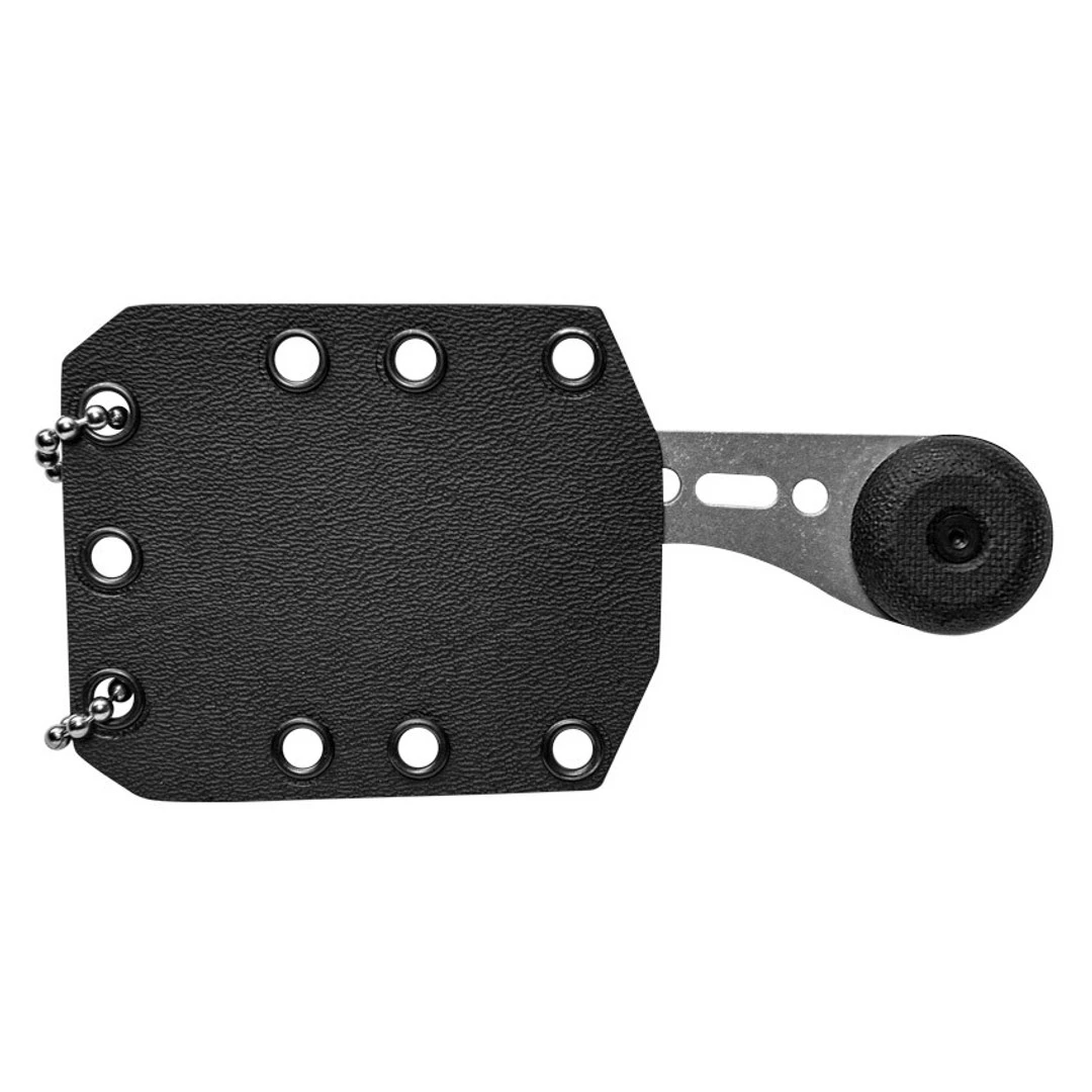 TOPS Knives TOPS 3 Bros Sheepsfoot Fixed Blade Neck Knife, Tumbled Blade 2 TOPS Knives TOPS 3 Bros Sheepsfoot Fixed Blade Neck Knife, Tumbled Blade - Image 2