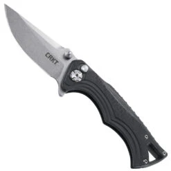 CRKT BT Fighter Compact Flipper Knife, Stonewash Blade
