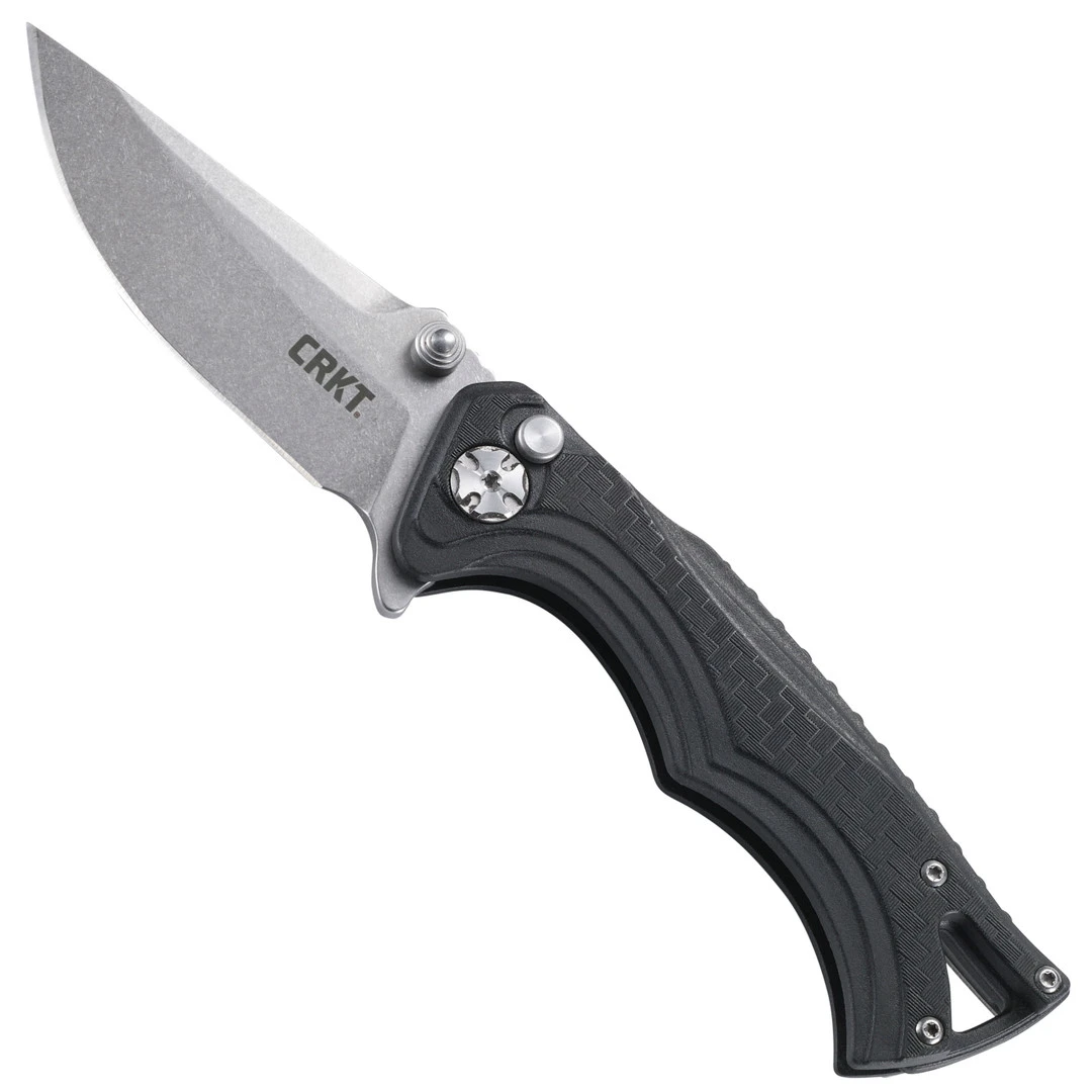 CRKT BT Fighter Compact Flipper Knife, Stonewash Blade 1 CRKT BT Fighter Compact Flipper Knife, Stonewash Blade