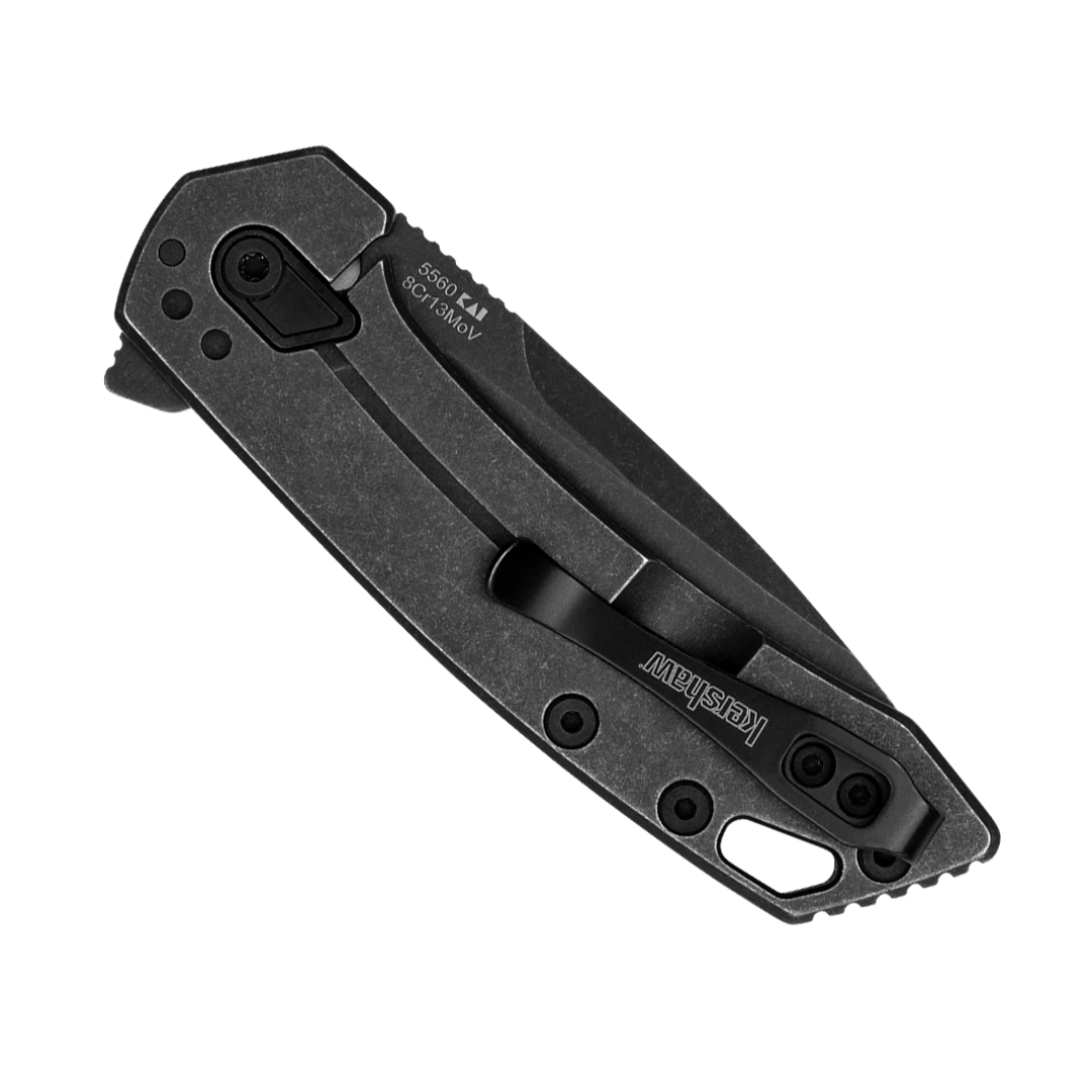Kershaw BlackWashed Radar Assisted Flipper Knife, BlackWashed Drop Point Blade 2 Kershaw BlackWashed Radar Assisted Flipper Knife, BlackWashed Drop Point Blade - Image 2