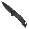 Kershaw BlackWashed Radar Assisted Flipper Knife, BlackWashed Drop Point Blade