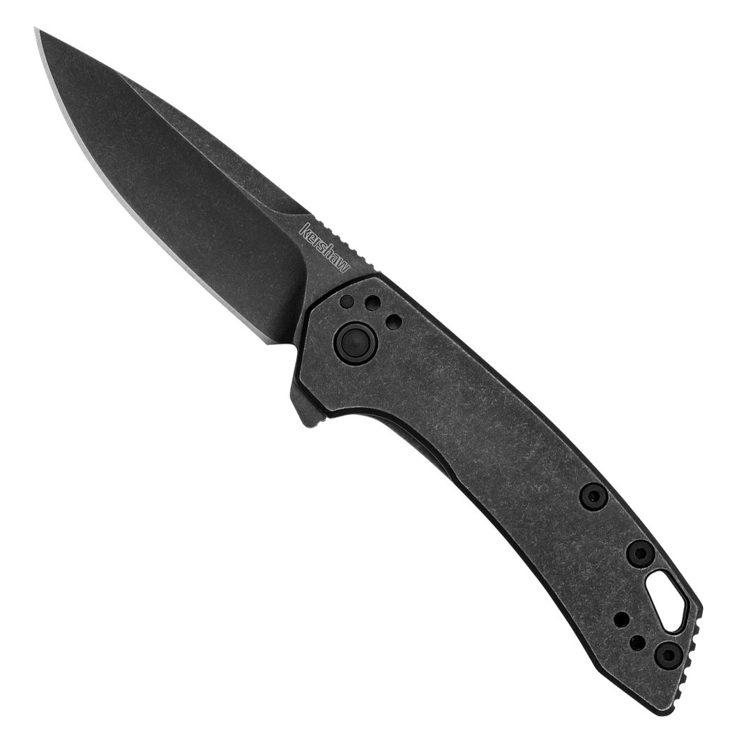 Kershaw BlackWashed Radar Assisted Flipper Knife, BlackWashed Drop Point Blade 1 Kershaw BlackWashed Radar Assisted Flipper Knife, BlackWashed Drop Point Blade