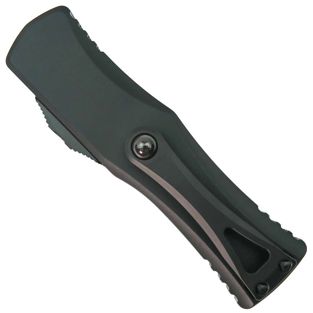 Microtech Black Tactical Hera OTF Knife, Black Serrated Dagger Blade 2 Microtech Black Tactical Hera OTF Knife, Black Serrated Dagger Blade - Image 2