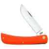 Case Sod Buster Jr. Orange Synthetic Folder Knife, Satin Blade