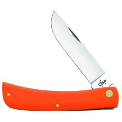 Case Sod Buster Jr. Orange Synthetic Folder Knife, Satin Blade