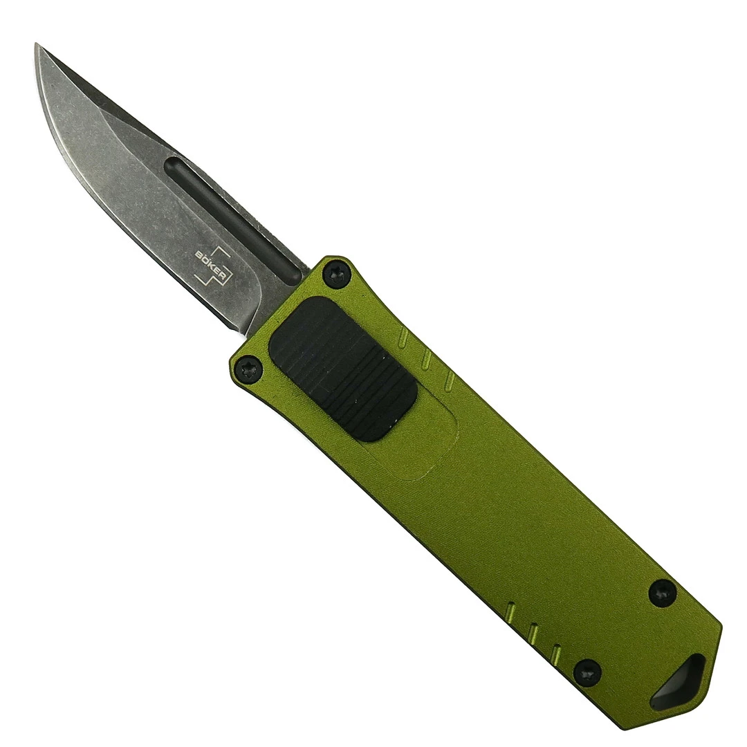 Boker Plus Exclusive OD Green USB OTF Auto Knife, Black Stonewash D2 Blade 1 Boker Plus Exclusive OD Green USB OTF Auto Knife, Black Stonewash D2 Blade