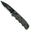 Boker Grey Mini Kalashnikov Auto Knife, D2 Black Combo Blade