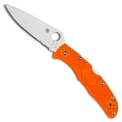 Spyderco Orange Endura 4 Folder Knife, VG-10 Satin Blade
