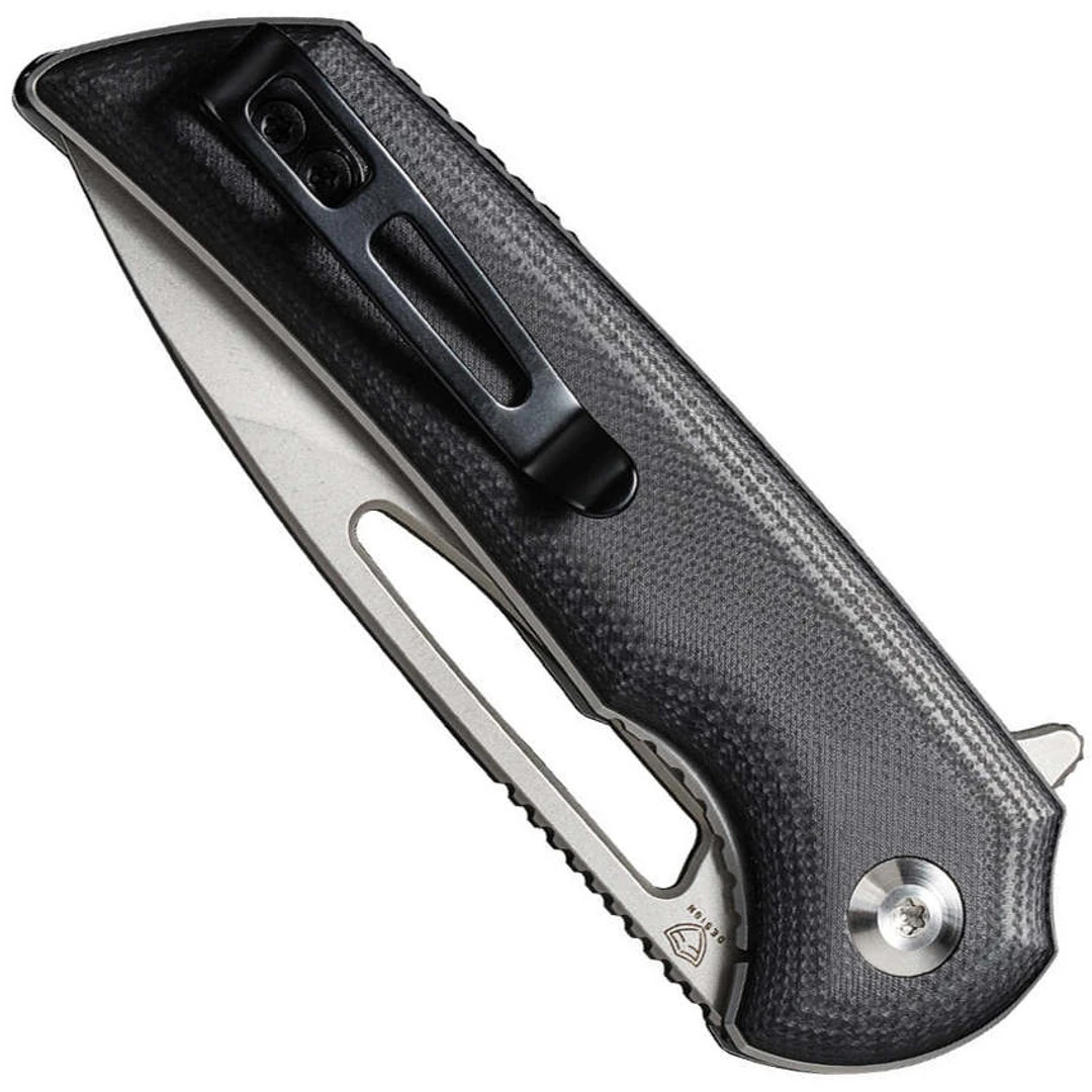 CIVIVI Black Odium Flipper Knife, Stonewash D2 Blade 2 CIVIVI Black Odium Flipper Knife, Stonewash D2 Blade - Image 2