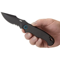 CRKT P.S.D. Spring Assist Carbon Fiber Knife, Black Combo Blade -Kershaw Sales CR7920Kb 93755.1643388611