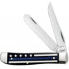 Case Blue Line Smooth Black Bone Mini Trapper Knife
