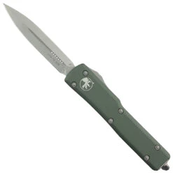 Microtech 147-10OD OD Green UTX-70 D/E OTF Auto Knife, Stonewash Blade