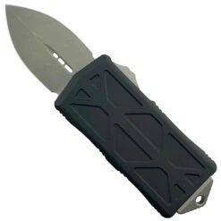 Microtech Exocet OTF Auto Knife, Apocalyptic Stonewash Blade