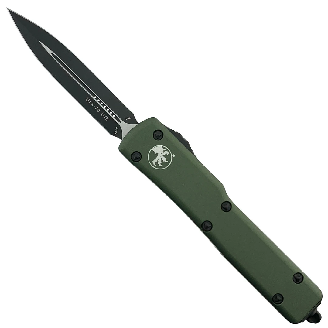 Microtech 147-1OD OD Green UTX-70 D/E OTF Auto Knife, Black Blade 1 Microtech 147-1OD OD Green UTX-70 D/E OTF Auto Knife, Black Blade