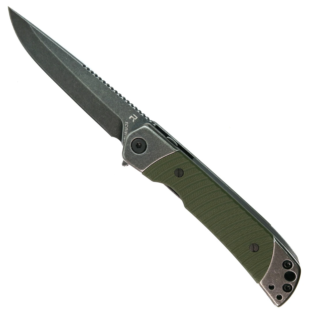REVO Duo Green Drop Point Frame Lock Knife 1 REVO Duo Green Drop Point Frame Lock Knife