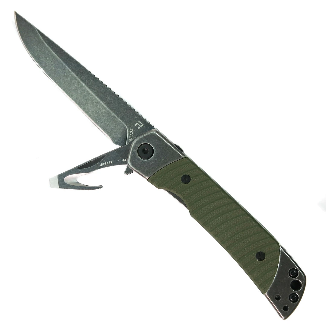 REVO Duo Green Drop Point Frame Lock Knife 2 REVO Duo Green Drop Point Frame Lock Knife - Image 2