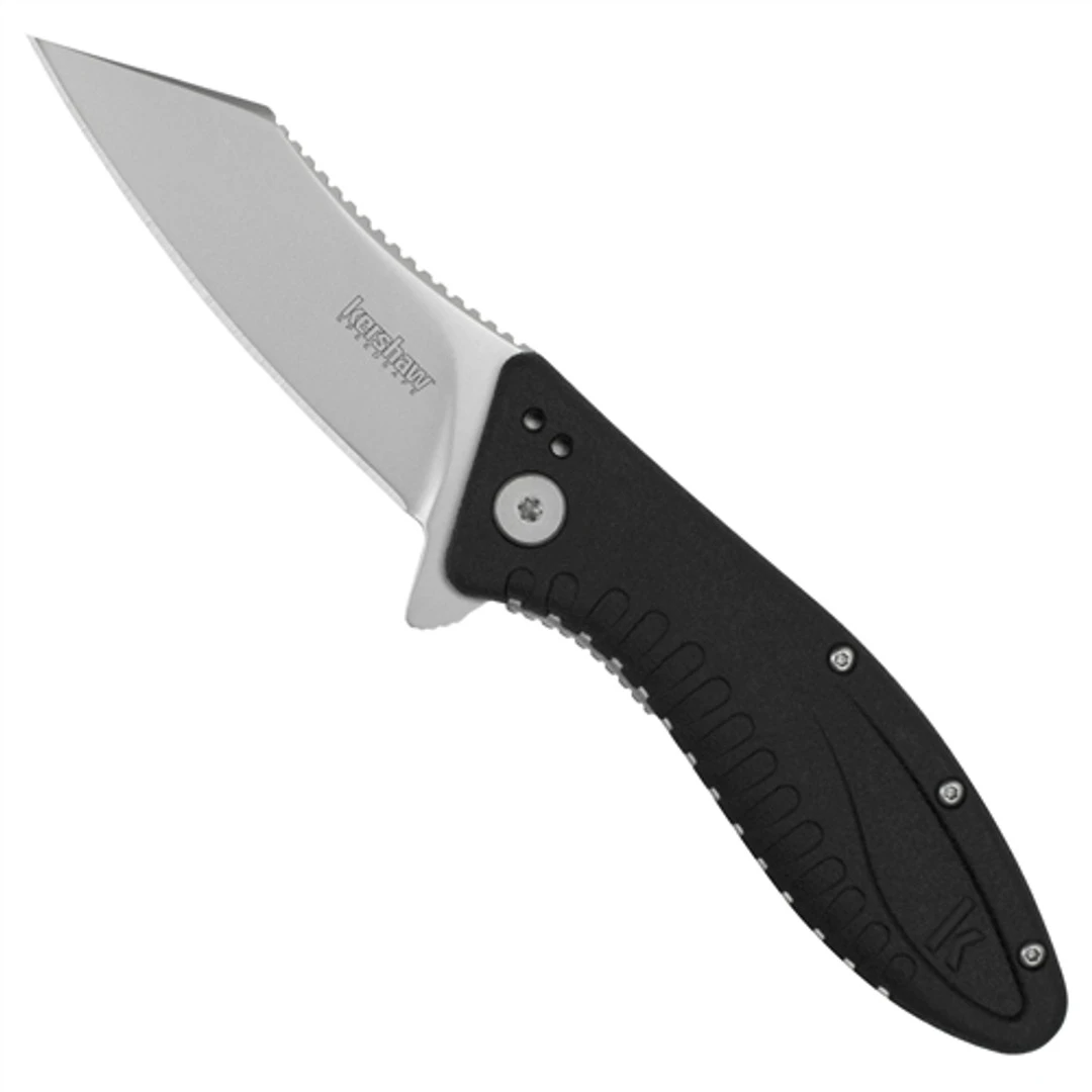 Kershaw Grinder Assist Flipper Knife, Bead Blasted, 3.25" Blade 1 Kershaw Grinder Assist Flipper Knife, Bead Blasted, 3.25" Blade