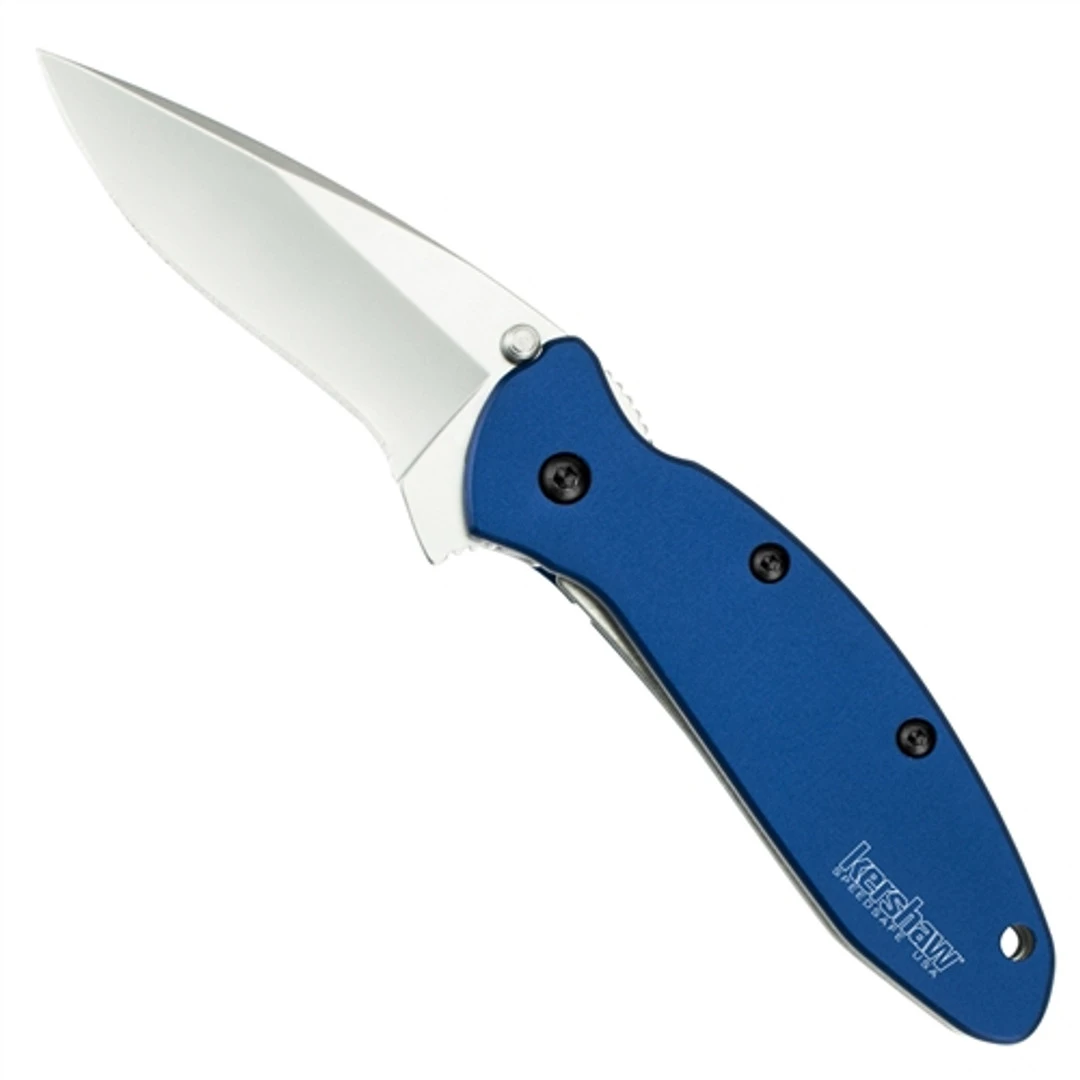 Kershaw Navy Blue Scallion Assist Knife, Plain Blade, 1620NB 1 Kershaw Navy Blue Scallion Assist Knife, Plain Blade, 1620NB