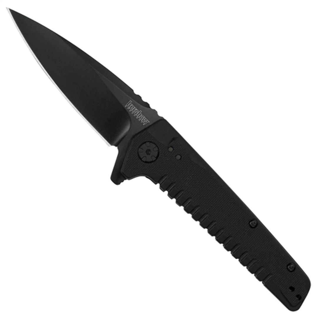 Kershaw Fatback Flipper Assist Knife, Liner Lock, Black Plain Blade 1 Kershaw Fatback Flipper Assist Knife, Liner Lock, Black Plain Blade
