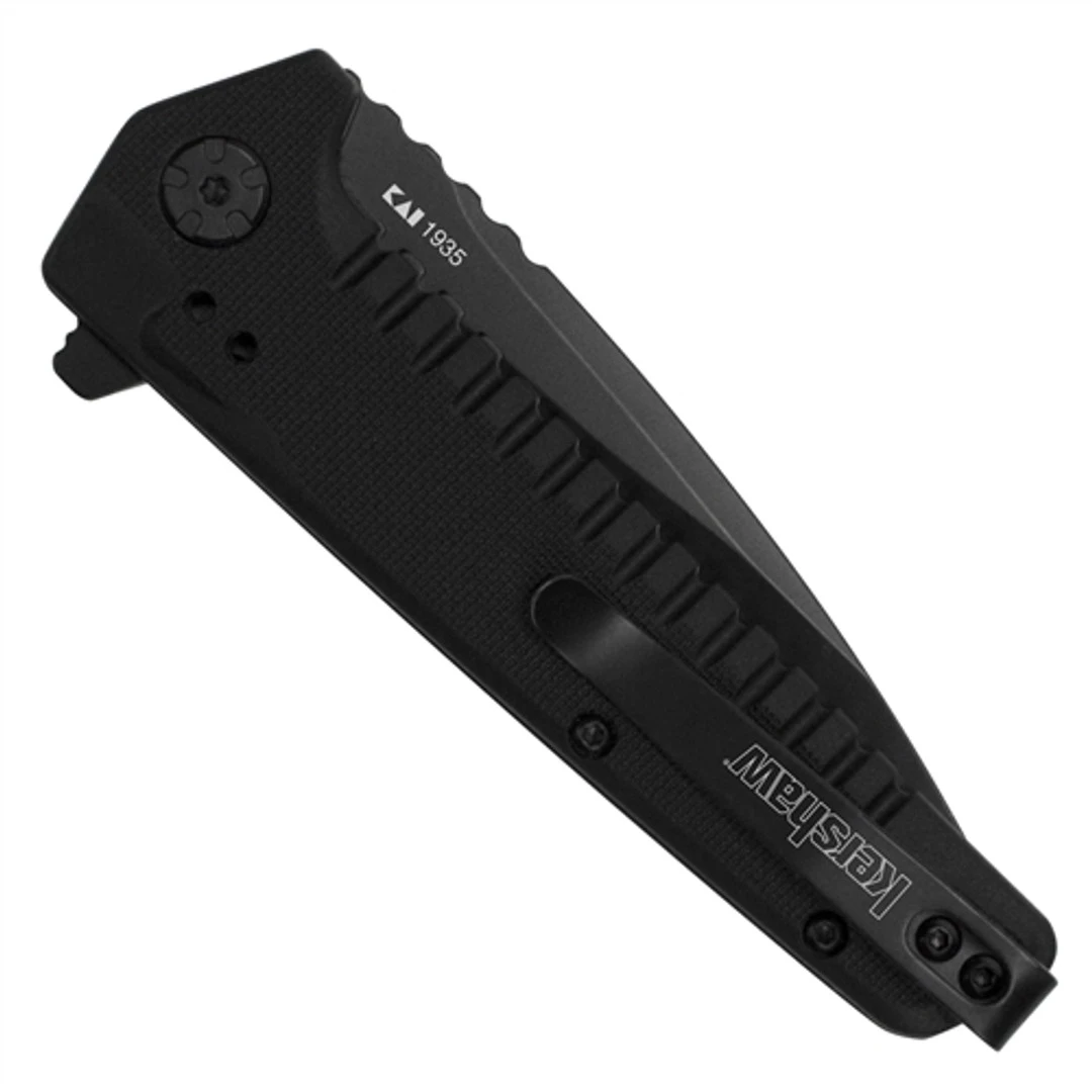 Kershaw Fatback Flipper Assist Knife, Liner Lock, Black Plain Blade 2 Kershaw Fatback Flipper Assist Knife, Liner Lock, Black Plain Blade - Image 2