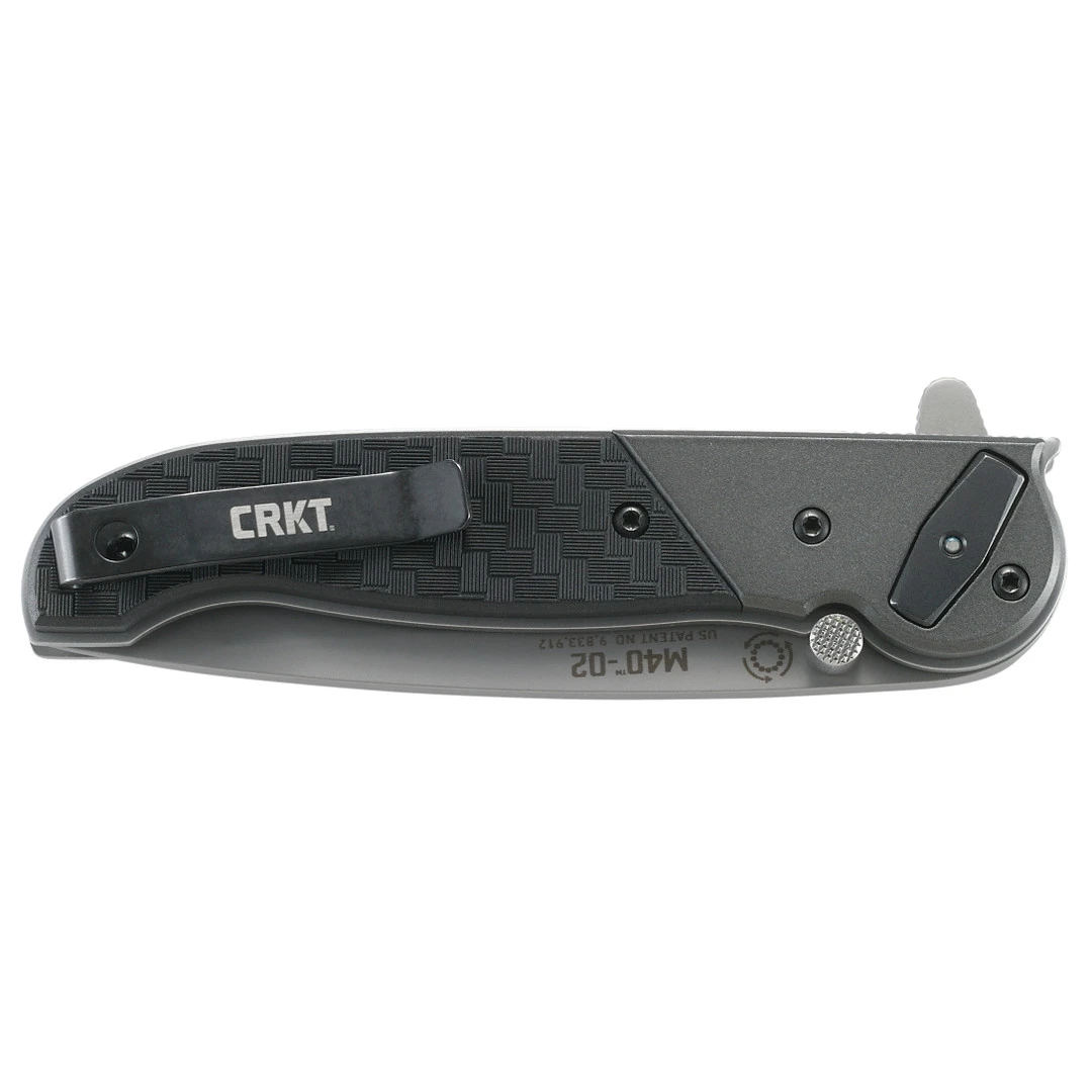 CRKT M40-02 Tanto Deadbolt Lock Flipper Knife, Bead Blast Blade 2 CRKT M40-02 Tanto Deadbolt Lock Flipper Knife, Bead Blast Blade - Image 2