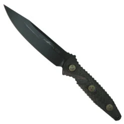 Microtech Signature Series Socom Alpha S/E Carbon Fiber Fixed Blade Knife, DLC Black Blade