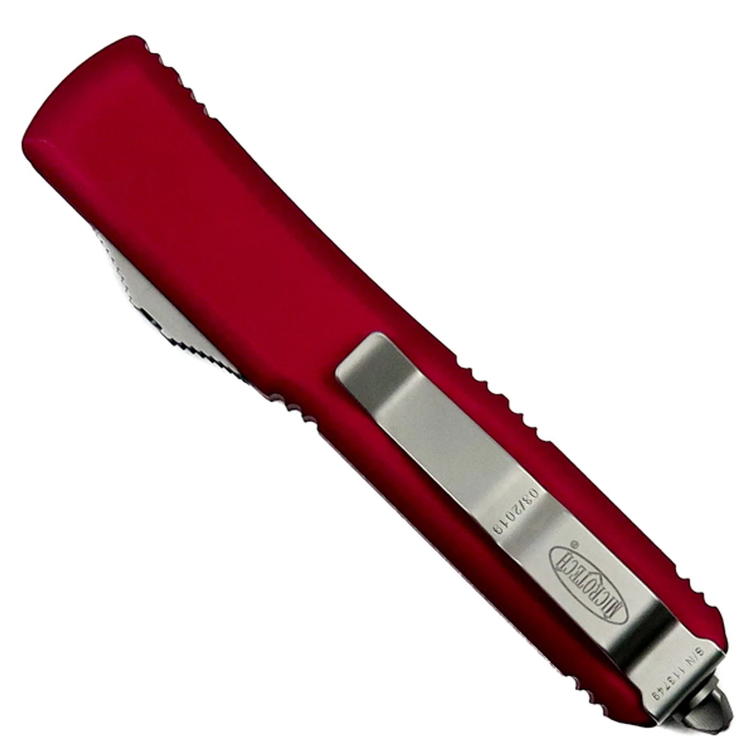 Microtech Red Ultratech Dagger OTF Auto Knife, Stonewash Blade 2 Microtech Red Ultratech Dagger OTF Auto Knife, Stonewash Blade - Image 2