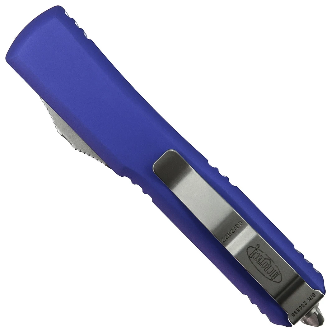 Microtech Purple Contoured Ultratech OTF Auto Knife, Satin Tanto Blade 2 Microtech Purple Contoured Ultratech OTF Auto Knife, Satin Tanto Blade - Image 2