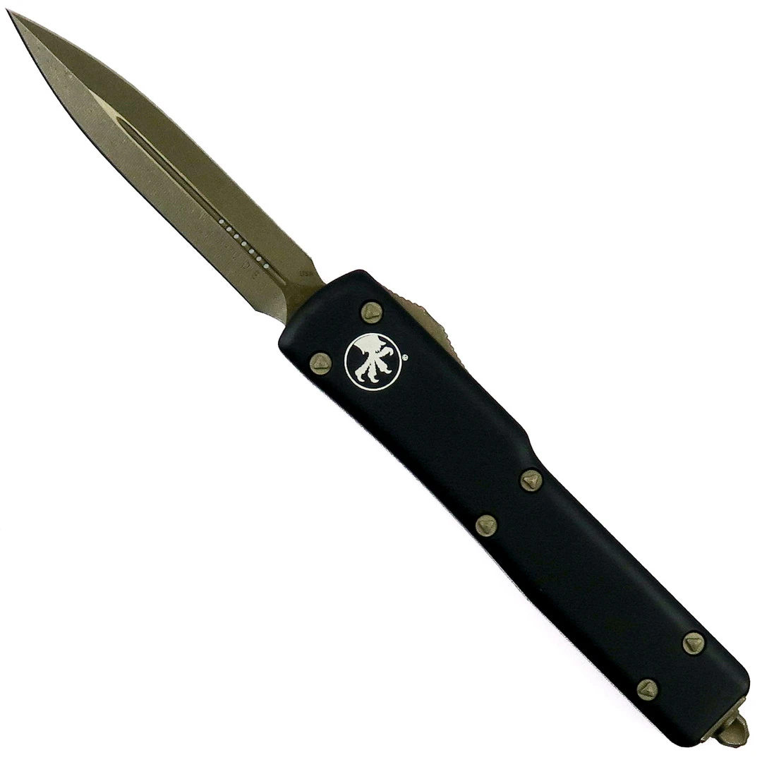 Microtech UTX-70 OTF Auto Knife, Bronzed Apocalyptic Dagger Blade 1 Microtech UTX-70 OTF Auto Knife, Bronzed Apocalyptic Dagger Blade