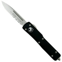 Microtech 148-5 Contoured UTX-70 S/E OTF Knife, Satin Combo Blade