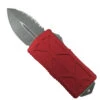 Microtech Red Exocet OTF Auto Knife, Apocalyptic Serrated Dagger Blade