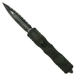 Microtech Signatures Series Olive Camo Dirac Dagger OTF Knife, Dagger Blade