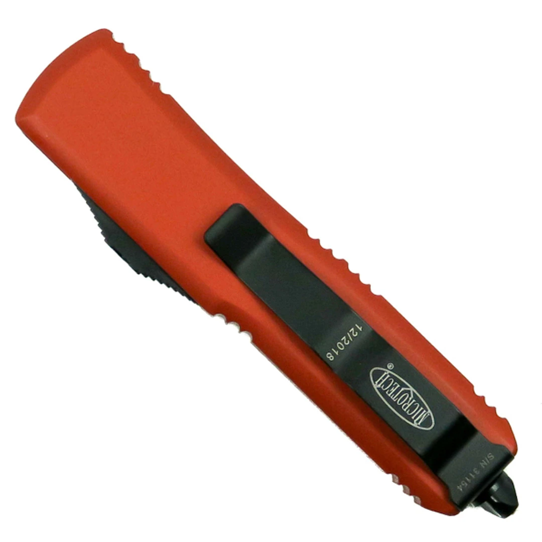 Microtech Orange UTX-85 Dagger OTF Auto Knife, Black Blade 2 Microtech Orange UTX-85 Dagger OTF Auto Knife, Black Blade - Image 2