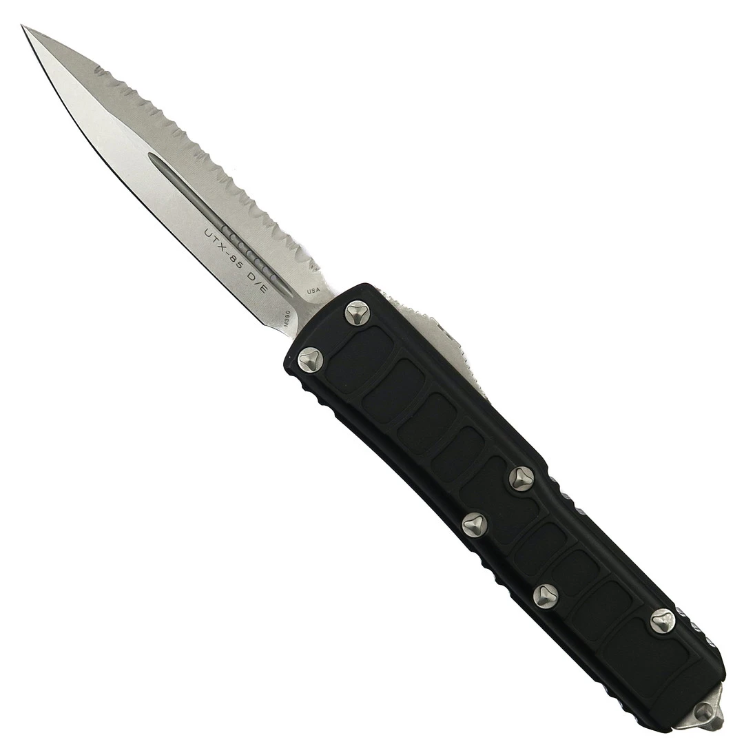 Microtech Signature Series UTX-85 OTF II Auto Knife, Stonewash Serrated Blade 1 Microtech Signature Series UTX-85 OTF II Auto Knife, Stonewash Serrated Blade