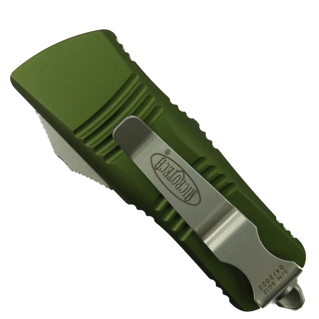 Microtech OD Green Mini Troodon CA Legal OTF Auto Knife, Dagger Stonewash Blade 2 Microtech OD Green Mini Troodon CA Legal OTF Auto Knife, Dagger Stonewash Blade - Image 2
