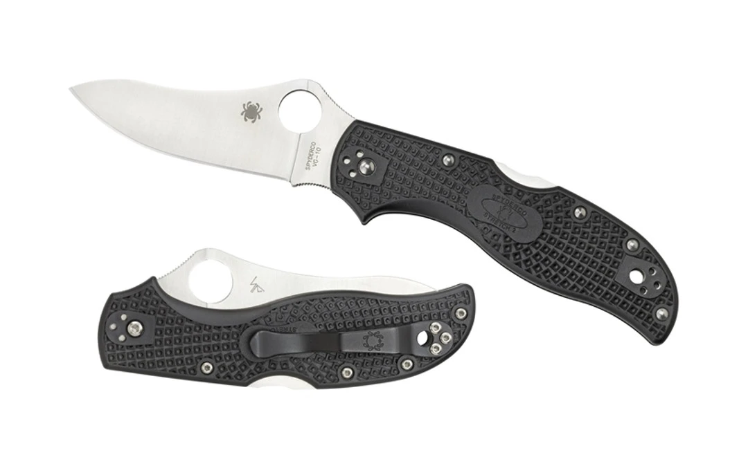 Spyderco C90PBK2 Stretch 2 Folder Knife, VG-10 Satin Blade 2 Spyderco C90PBK2 Stretch 2 Folder Knife, VG-10 Satin Blade - Image 2