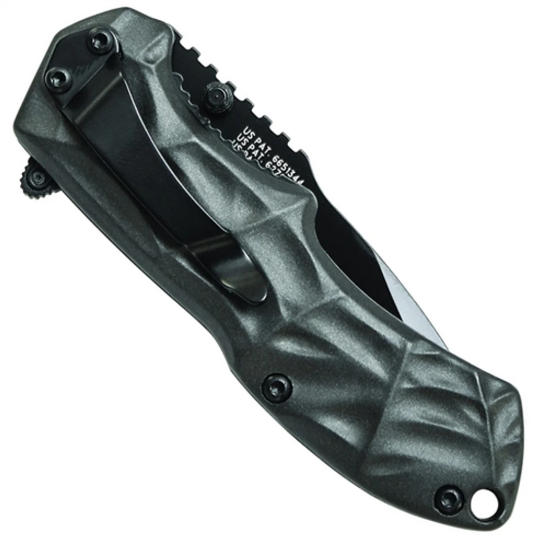 Smith & Wesson Small Black Ops Spring Assist Knife, Drop Point Combo Blade 2 Smith & Wesson Small Black Ops Spring Assist Knife, Drop Point Combo Blade - Image 2