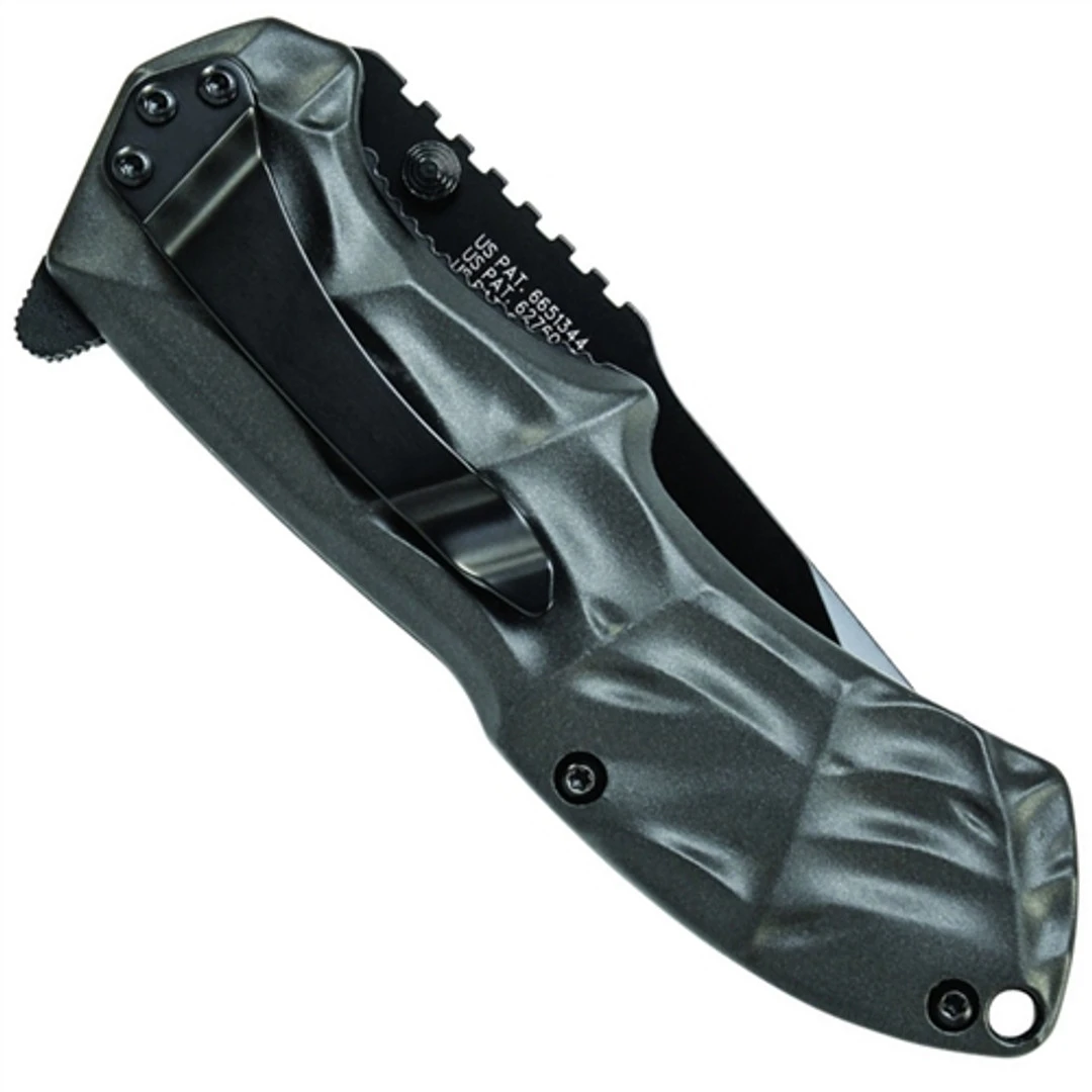 Smith & Wesson Black Ops Spring Assist Knife, Grey Handle, Tactical Black Tanto Point, SWBLOP3T 2 Smith & Wesson Black Ops Spring Assist Knife, Grey Handle, Tactical Black Tanto Point, SWBLOP3T - Image 2