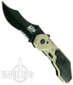Smith & Wesson Military & Police MAGIC Assist Combo Drop Point, Desert Handle, SWMP1BSD -Kershaw Sales SWMP1BSD 4 89395.1533222177