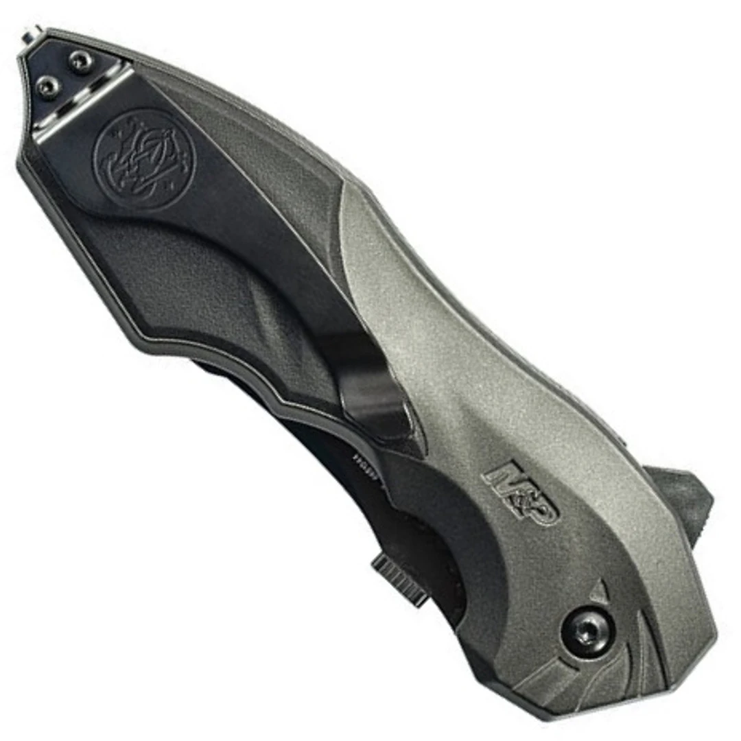 Smith & Wesson Grey MAGIC Spring Assist Clip Point, Black, Plain, SWMP5L 2 Smith & Wesson Grey MAGIC Spring Assist Clip Point, Black, Plain, SWMP5L - Image 2