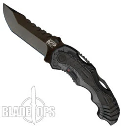 Smith & Wesson Grey MAGIC SWMP6 Spring Assist Knife, Black Plain Blade -Kershaw Sales SWMP6 4 26245.1533221905